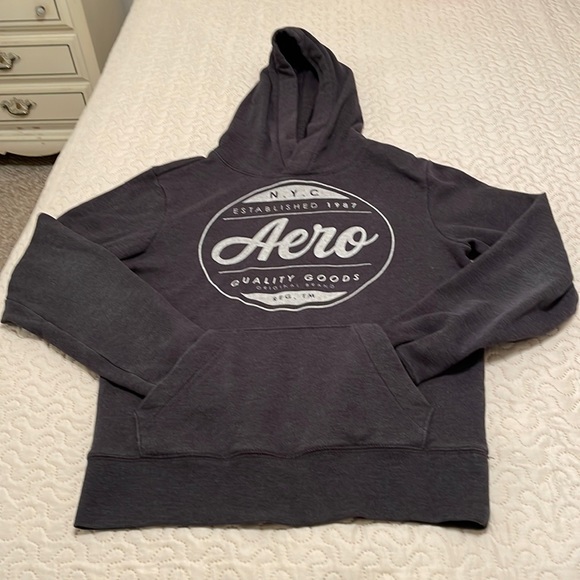 Aeropostale Gray Hoodie Size X Small - Picture 3 of 9